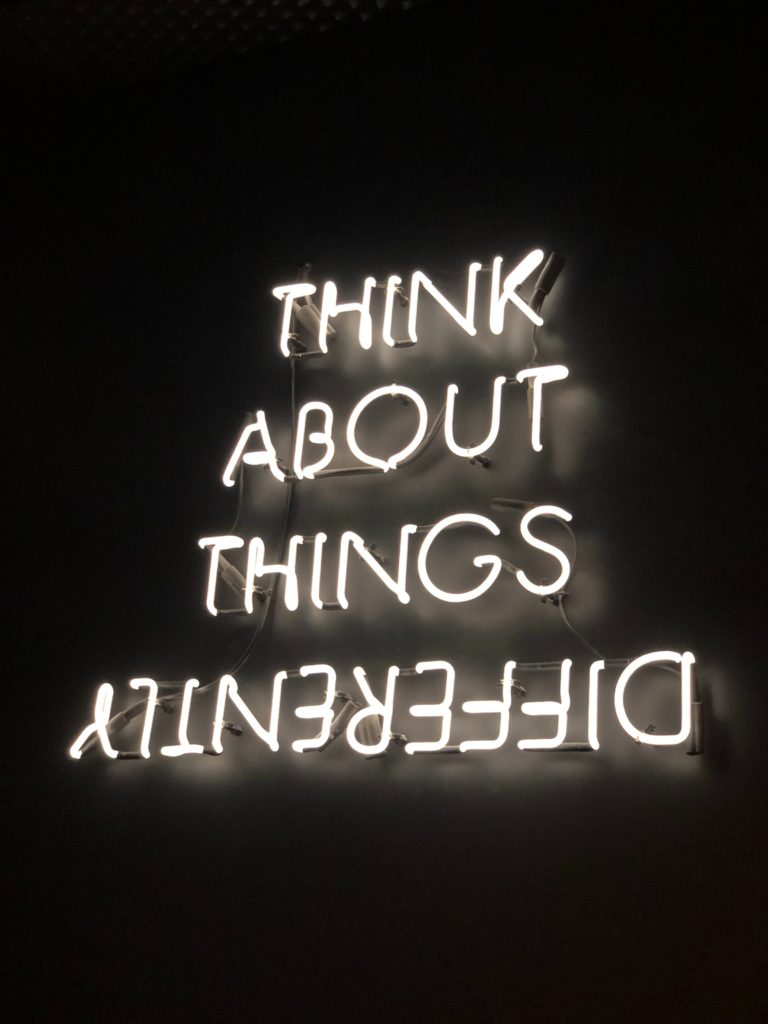 think about things different